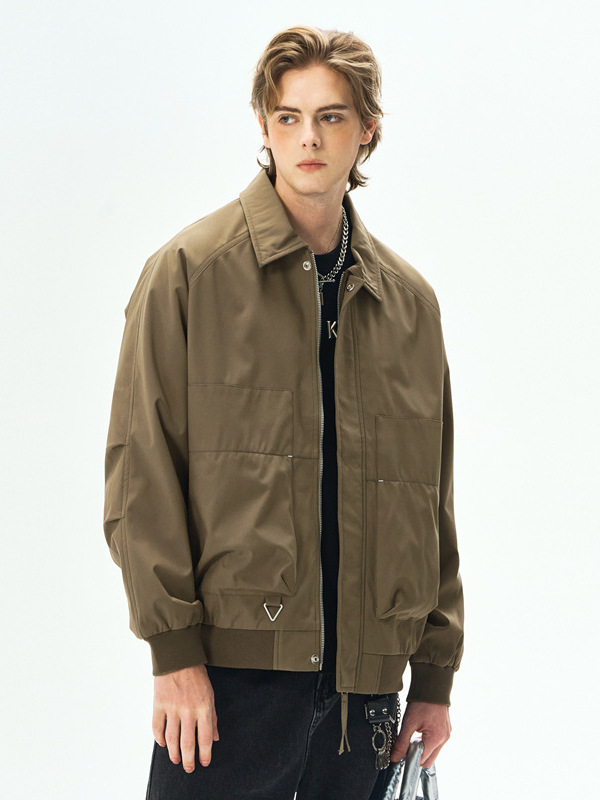 Jianheng Cross-Border Jacket Lapel Jacket Men's Spring and Autumn American Retro Fashion Casual Workwear Style Top