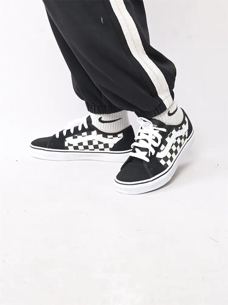 Vans Fan Si Filmore Decon Black and White Chessboard Plaid Retro Women's Shoes Casual Board Shoes Vn0a45nm5gx