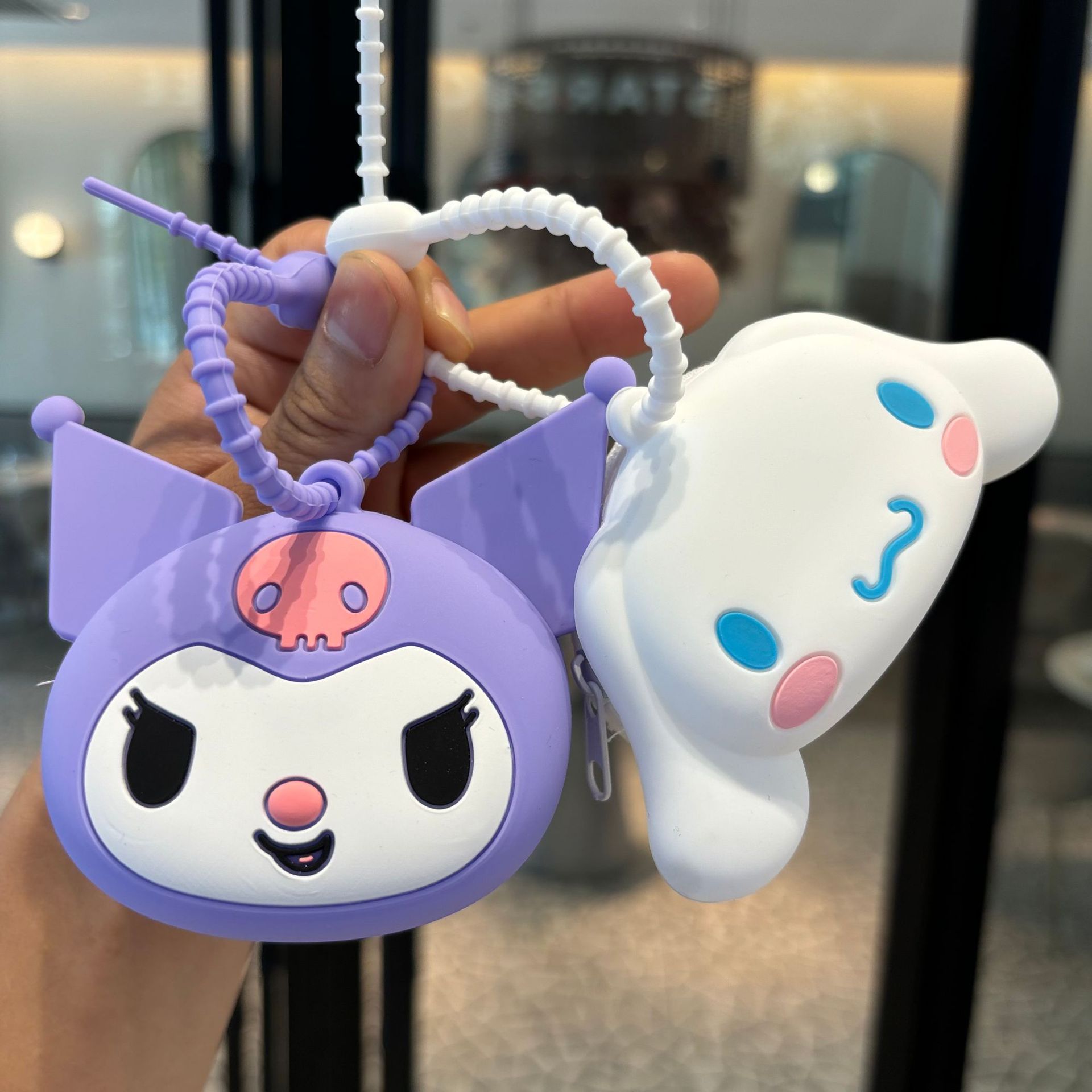 Sanrio Coin Purse Keychain Coin Purse Pendant Kulomi Doll Hanging Jewelry Catch Baby Machine Small Gift Key Chain