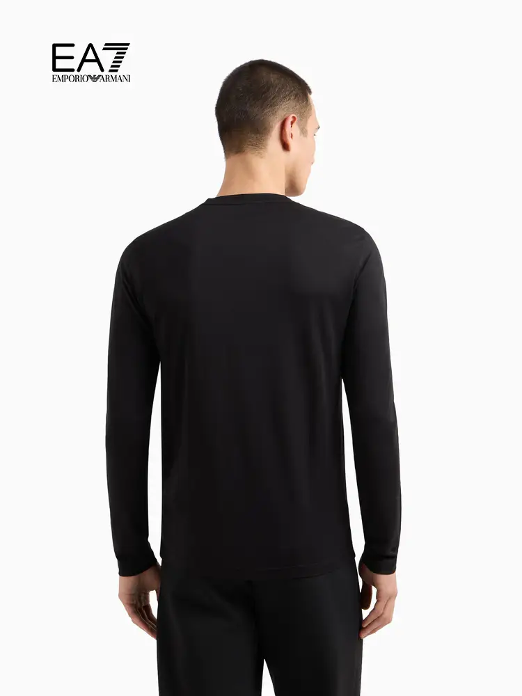 Emporio Armani/Armani Ea7/2025 Summer New arrival Men Long sleeves Right Shoulder Round Neck Fitness T-Shirt