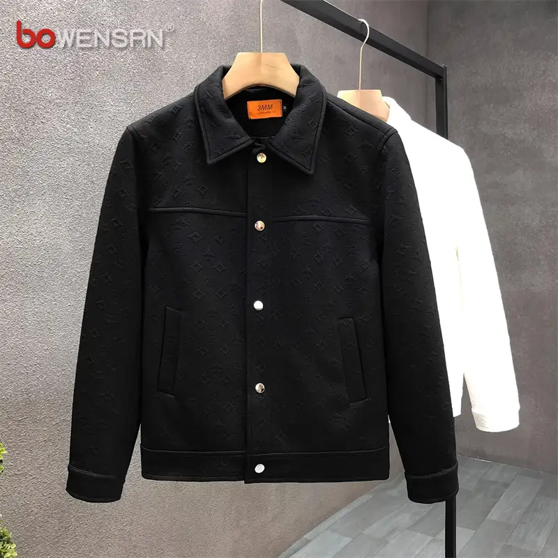 European Station Jacquard Outwear Men 2024 New arrival Spring & Fall Winter Classy Handsome Casual Cotton Jacket jacket Men's Style