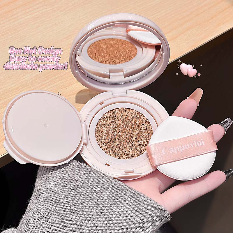 Cross-Border Cappuvini Cloud-Feel Flawless Cushion Cream Natural Concealer Soft and Clear Moisturizing Anti-Sweat Affordable Makeup