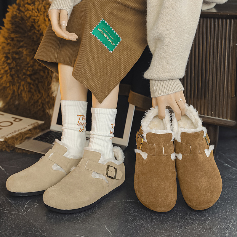 National fashion college couple casual shoes 2023 autumn and winter New fleece-lined warm Boken shoes ins style snow boots