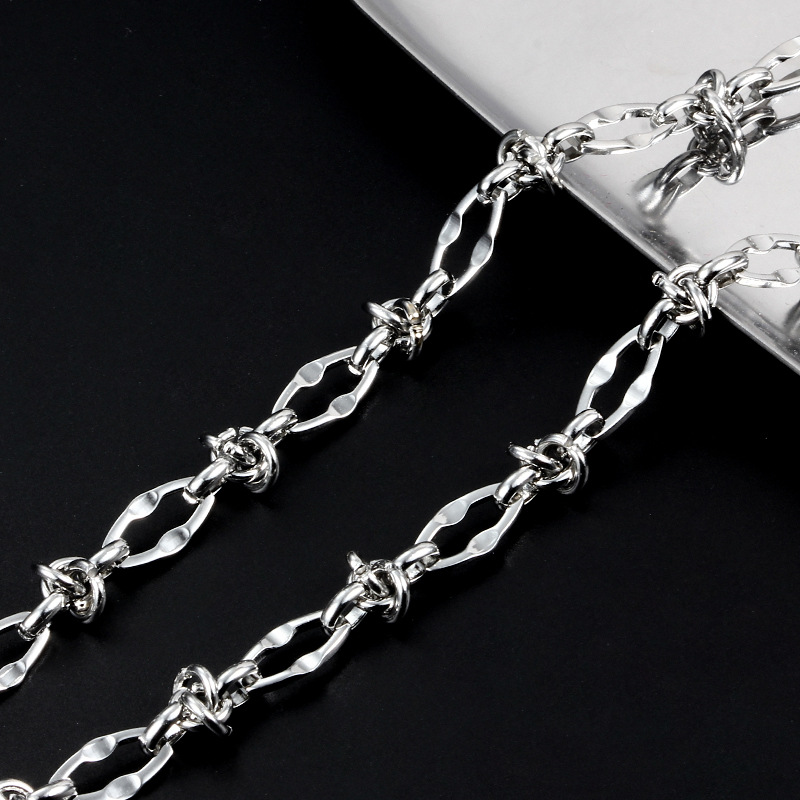 New Stainless Steel Lip Chain Knotted Chain Jewelry Chain DIY Necklace Bracelet Trouser Chain Fashion Carefully Selected Accessories Chain
