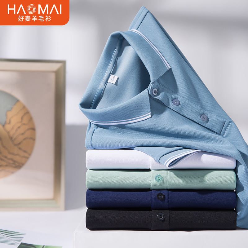Summer Men's Polo Shirt with a High-End Feel, Short-Sleeved T-Shirt, Casual Business Men's Top, Custom T-Shirt