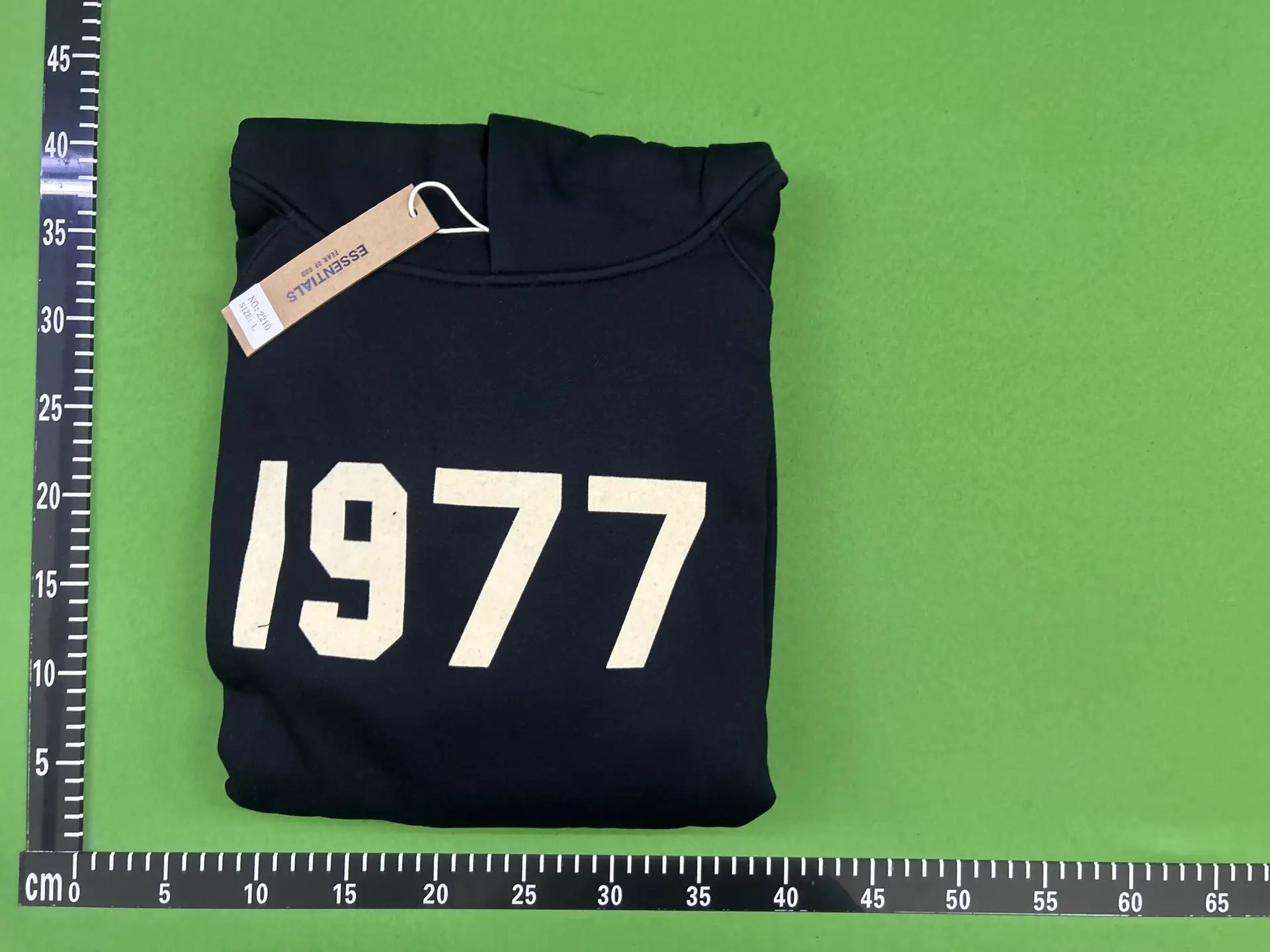 Fear of God Essentials 1977 Hoodie Black