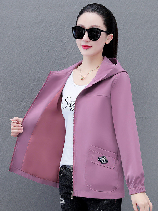 Casual Hooded Women's Short Jacket 2026 Spring and Autumn New Style Middle-Aged Mom Age-Reducing Jacket Cardigan Women's Top