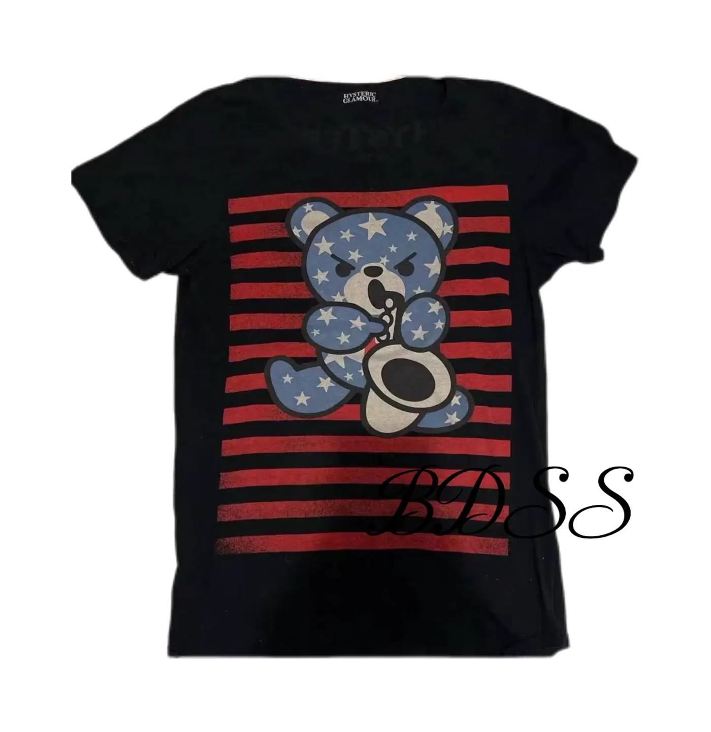 [Flag Bear] Bdss Independent Brand Hysteric Glamor Tee Flag Bear Short-Sleeve T-Shirt