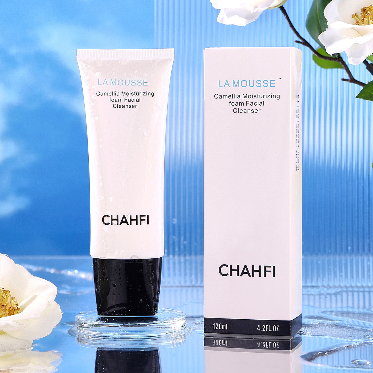 Camellia foam facial cleanser deep cleansing moisturizing amino acid facial cleanser refreshing non-greasy