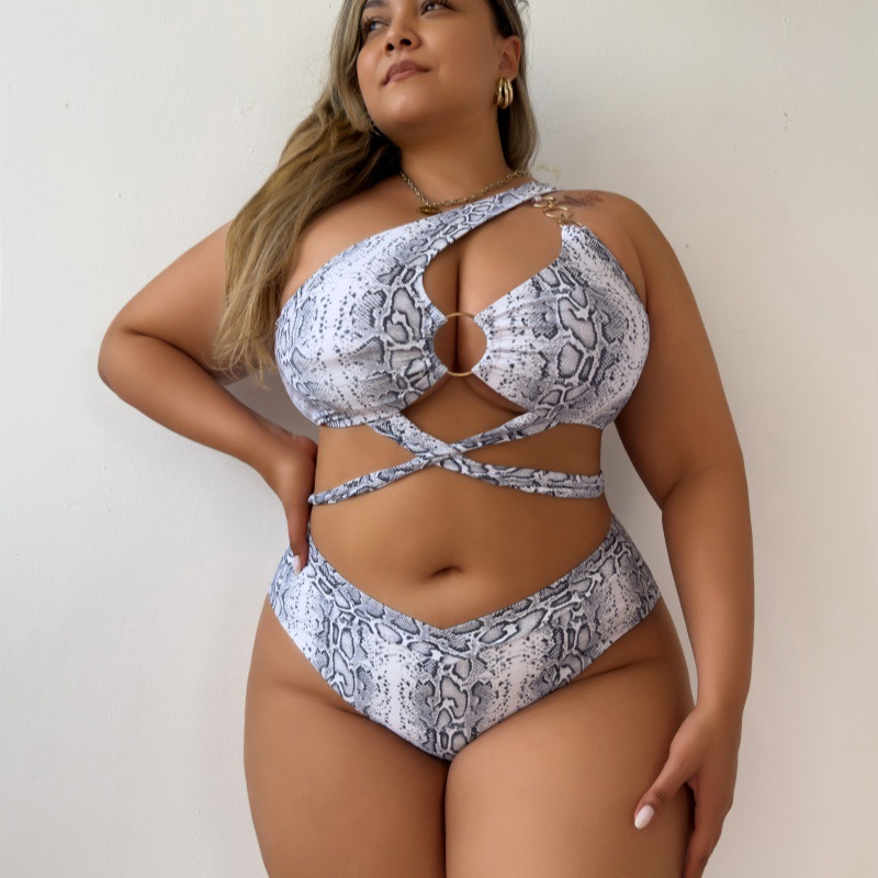 Shine New Bikini Sexy Snake Two-Piece plus size AliExpress Hot Swimsuit Swimsuit