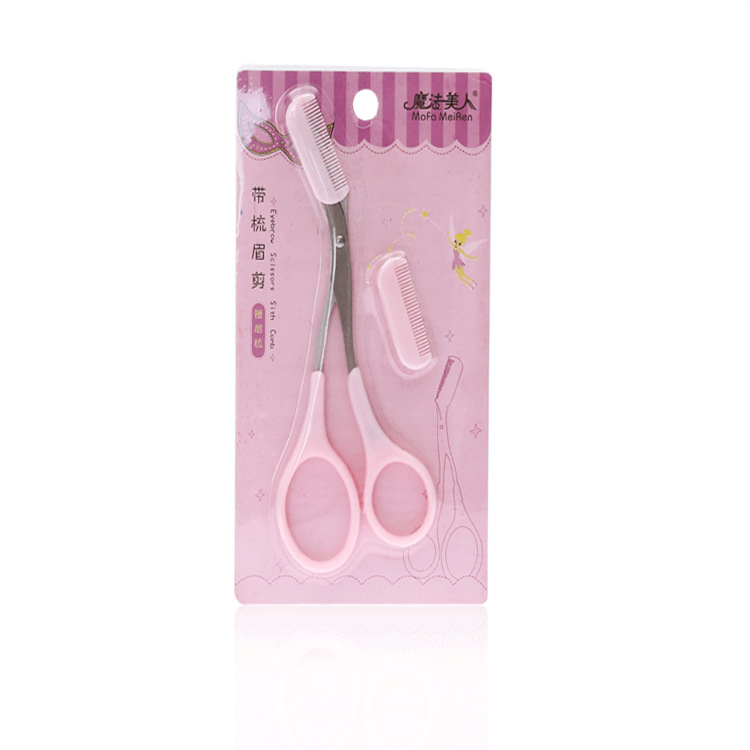 Magic Beauty Korean Eyebrow Scissors with Eyebrow Comb Small Comb Makeup Scissors Eyebrow Trimming Tool 6869