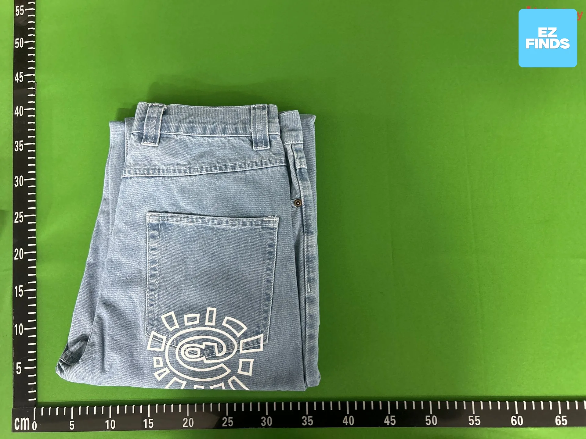 Sun Roll Print Trousers, Basic Washed Jeans QC