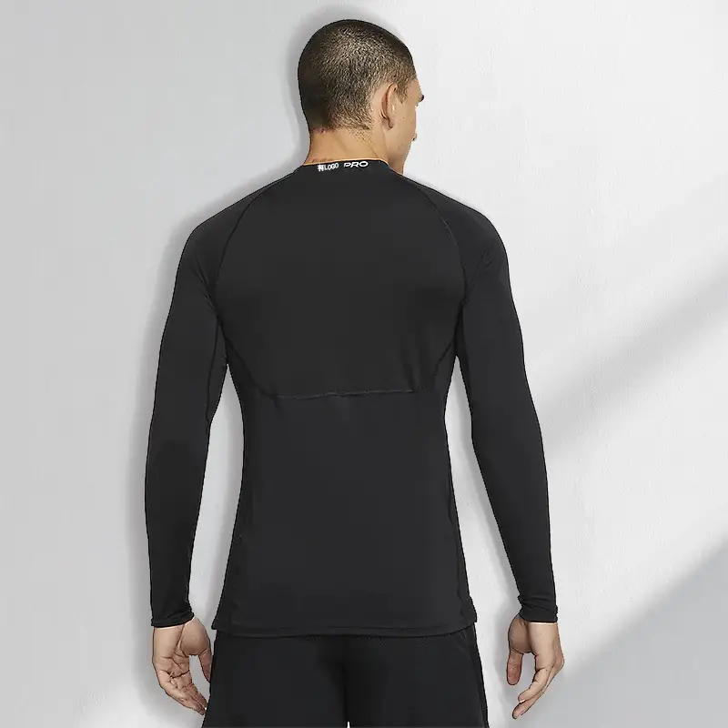 Brand in stock Autumn and Winter Long-sleeved Men's Round Neck Warm Quick-drying Fitness Running All-match Trendy Quick-drying Casual Top