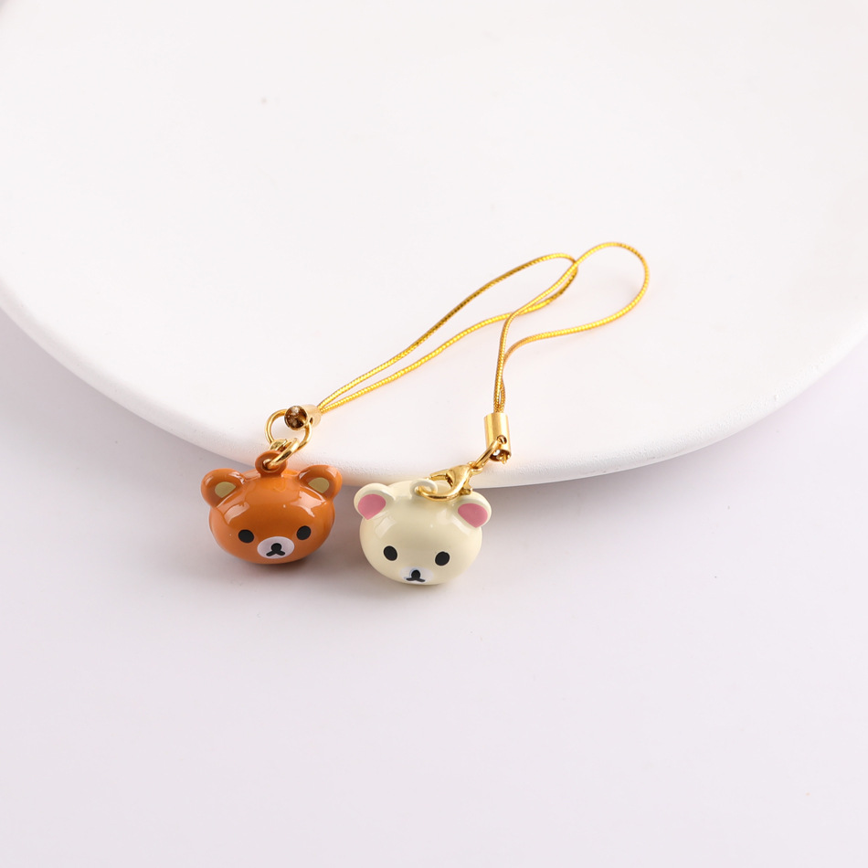 Cross-border Cute Easy Bear Mobile Phone Chain Pendant DIY Handmade Homemade Bag Doll Hanging Material Jewelry Accessories