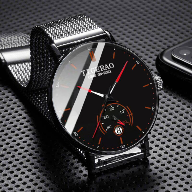A generation of automatic watches men's non-mechanical watches calendar waterproof tide Korean students cross-border foreign trade ultra-thin