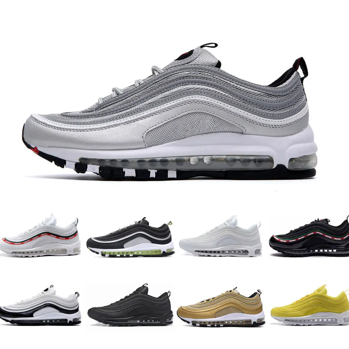 FD38285071 Direct 2019 new 97 full palm air cushion shoes men's and women's sports shoes cross-border Europe and the United States running shoes