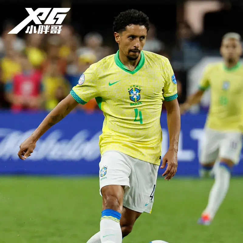 Chubby Brother XPG Nike 2024 America Cup Brazil Home Fans Jersey Soccer Uniform Short Sleeve for Adult T-shirt for Men