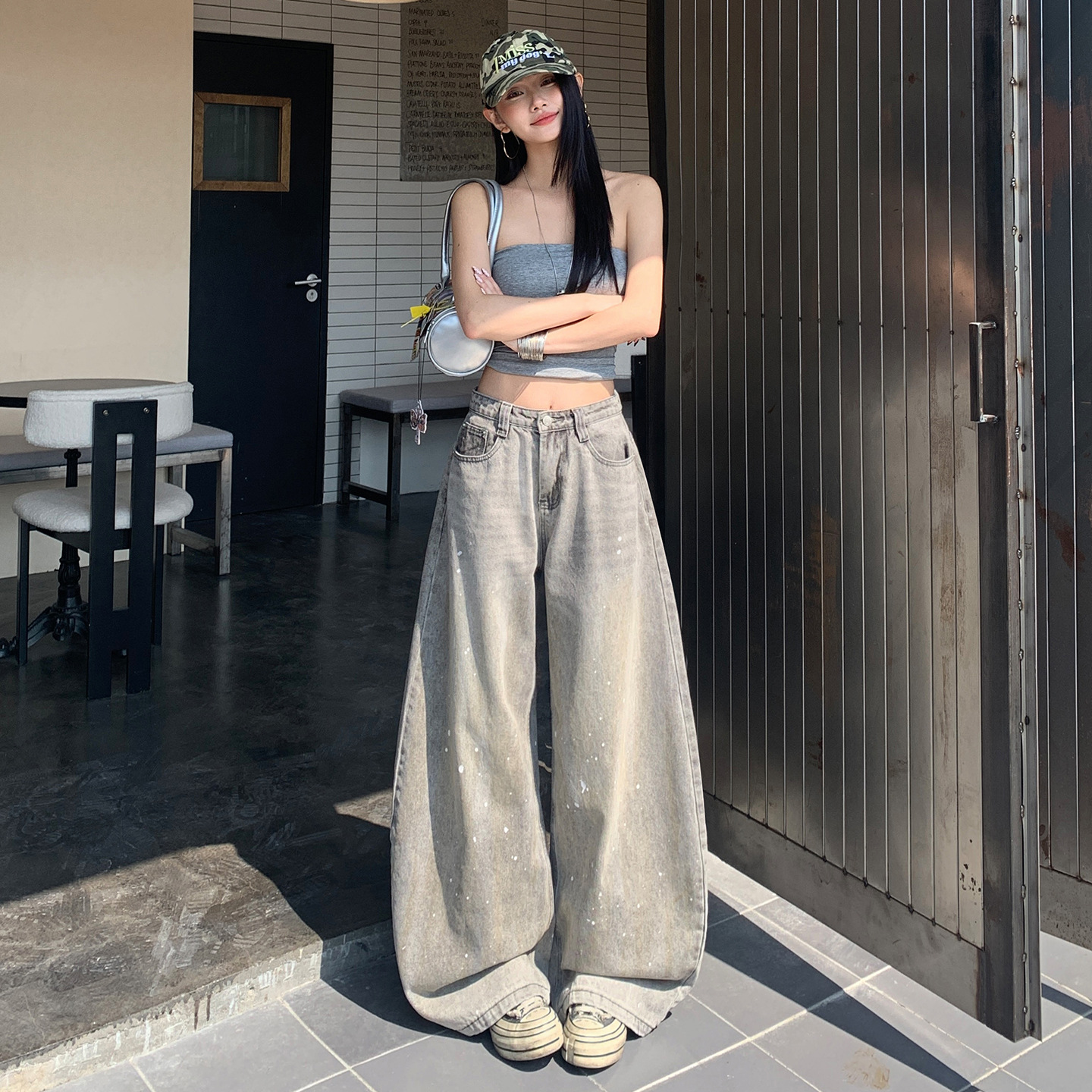 American-Style Vintage Wide-Leg Jeans for Women, 2026 Spring/Summer New Straight High-Waisted Loose Slimming Floor-Length Pants