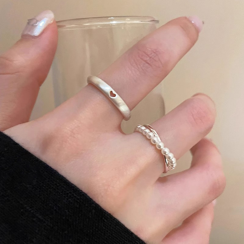 Japanese and Korean-style Loving Silk Loop Open Ring Women's Fashionable Personalized Niche Design Advanced Sense Adjustable Dieting Ring
