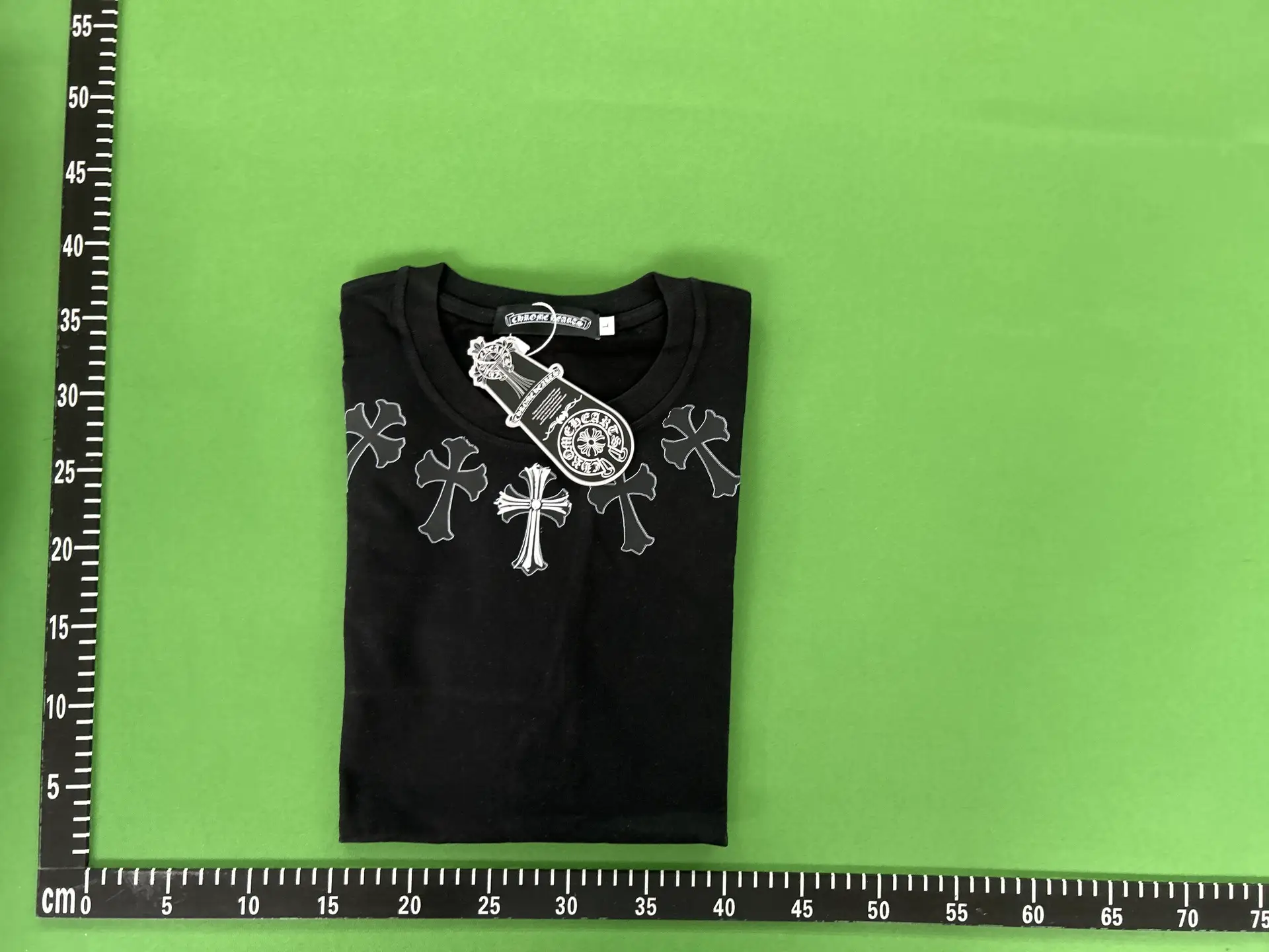 Chrome Hearts Black T-Shirt with Cross Graphics