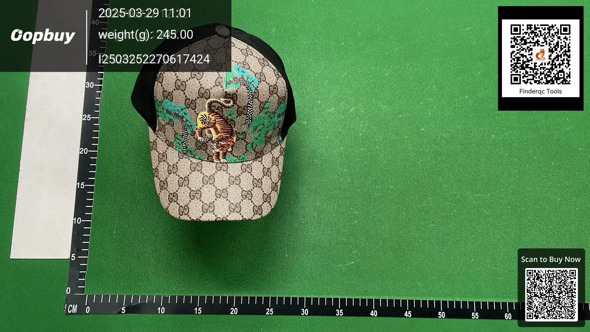 Gucci GG Supreme Tiger Baseball Cap