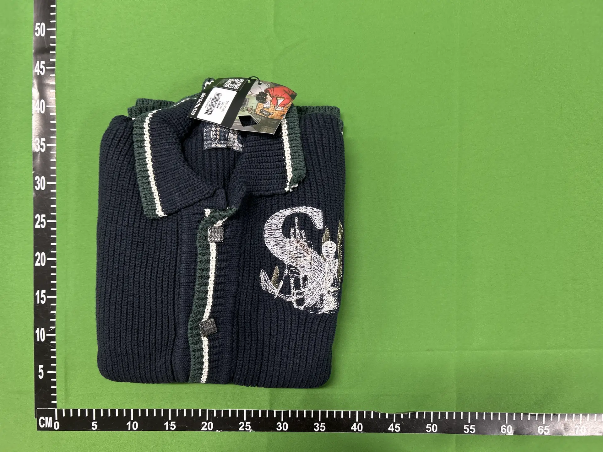 de schuze embroidered cardigan navy