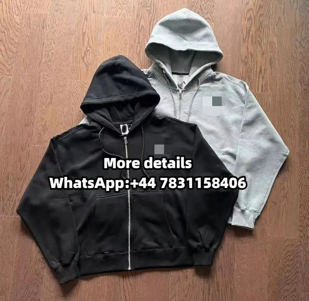 加绒拉链连帽卫衣外套方块k