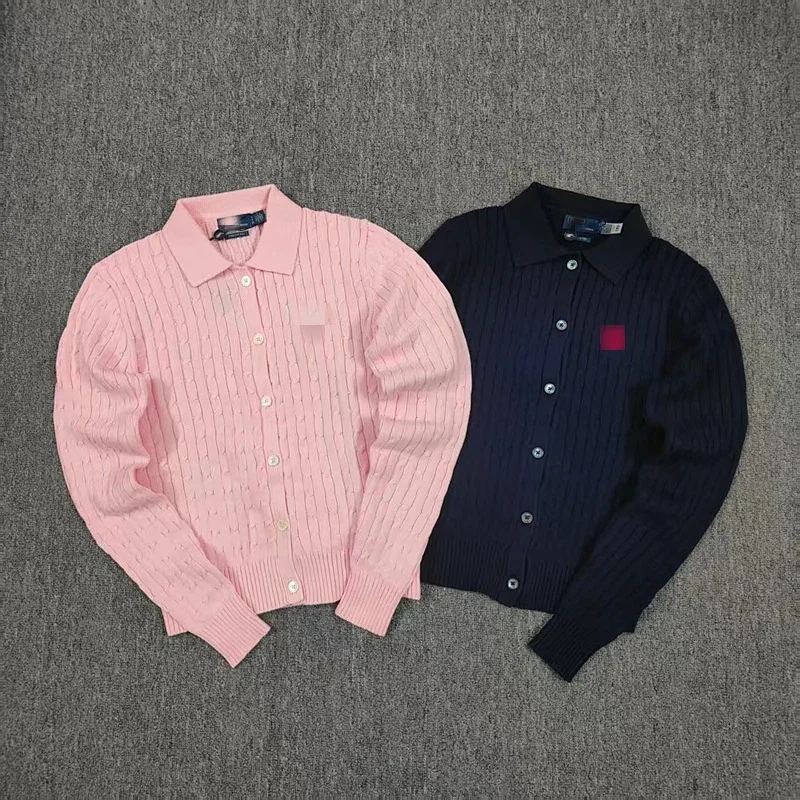 Slim-fit lapel knitted long-sleeved cardigan for women 修身翻领针织长袖开衫(BJ) Foto QC de WEIDIAN na Qualit.ly
