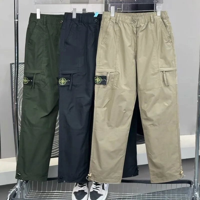 Casual Overalls New Outdoor Loose Spring and Autumn Trousers Men's American Pants Bow Foot Pocket Casual Pants American Style