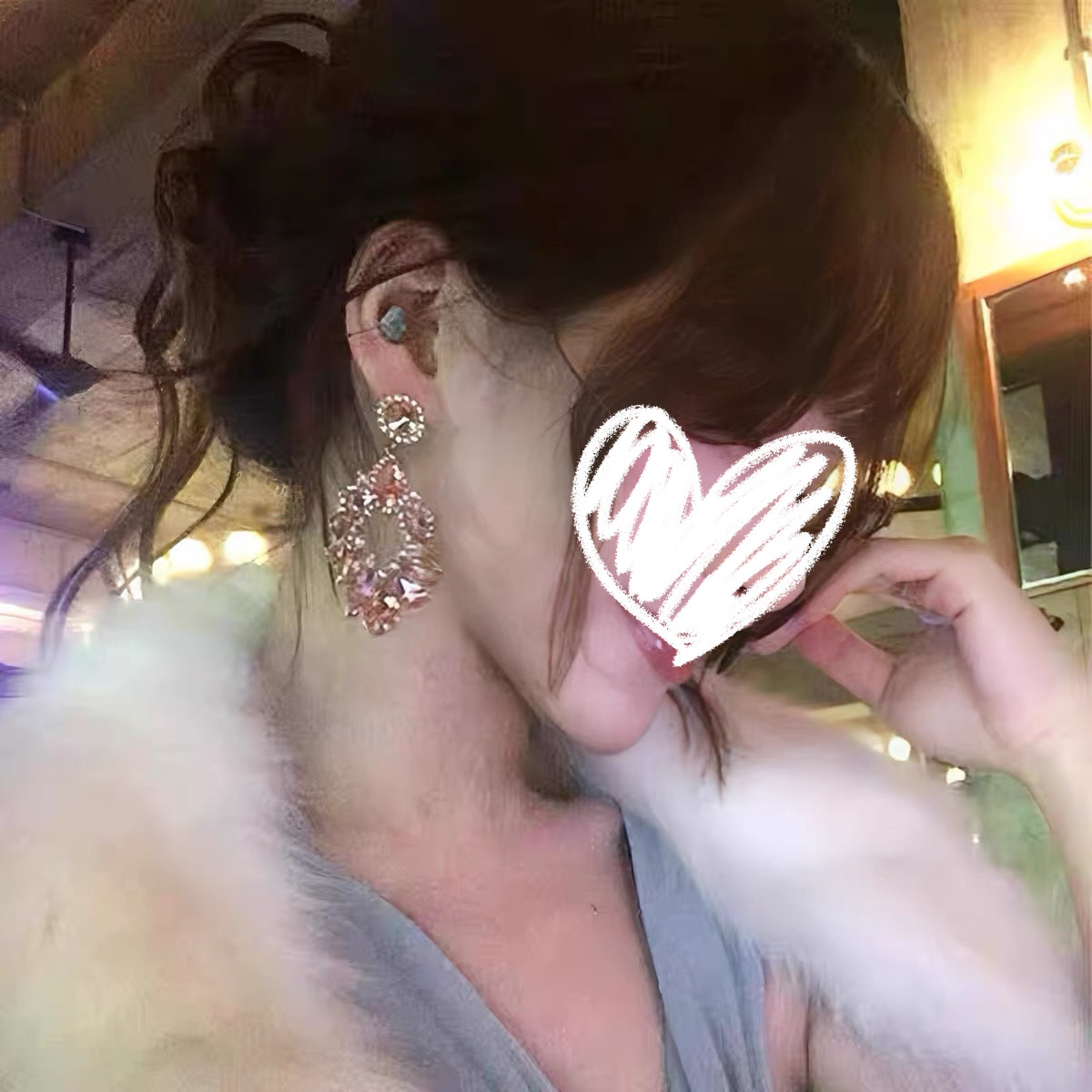 Palace-Style Dazzling Geometric Rhinestone Earrings for Women, French Retro Luxury High-End Earrings with Exaggerated Design