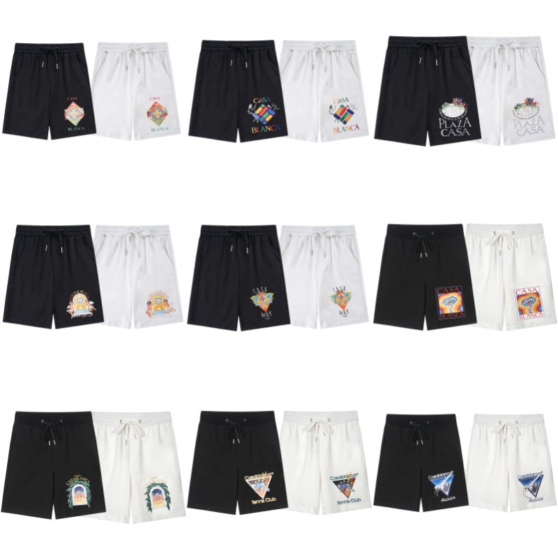 Cross-border Casablanca Wholesale Summer New Trendy Cartoon Printing Fashion Couples Casual Loose Shorts