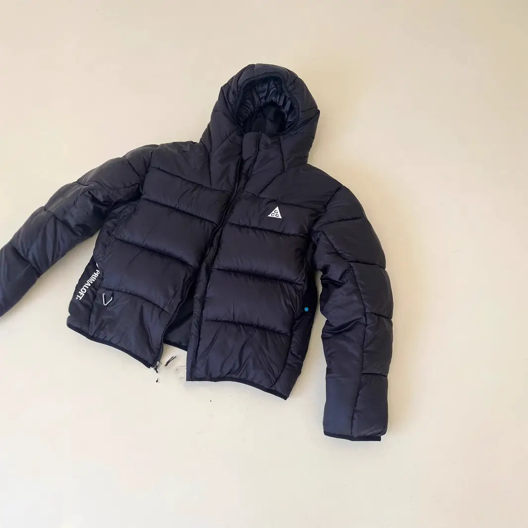 Independent high-fixed men's and women's high-end branch embroidery logo bread loose warm thick hooded cotton-padded jacket cross-border