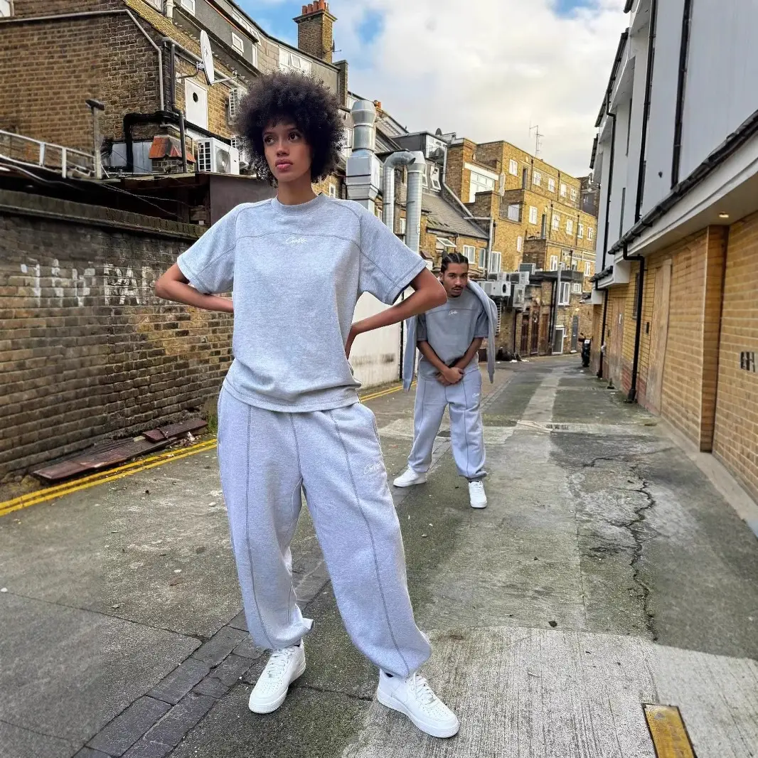 Cross-border Trendy Brand corteiz Alcatraz Island Sports suit Men's and Women's Embroidered Long Sweat Loose All-match Trendy Sweat Pants