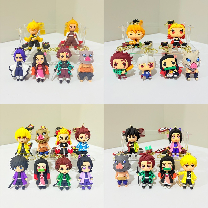 Q Version Cartoon Demon Slayer Keychain Nezuko Doll Pendant Cute Tanjiro Pendant Small Gift