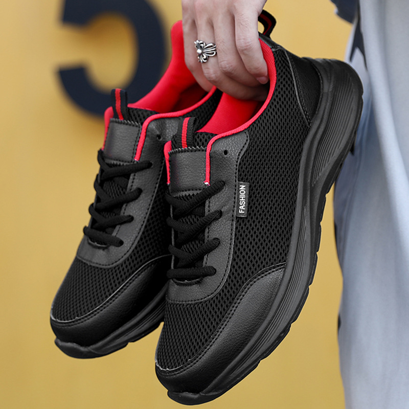 Jinjiang, Fujian Men's Shoes Autumn New Dense Mesh Breathable Casual Sports Shoes Lightweight Soft Sole Running Shoes Comfortable and Non-Slip