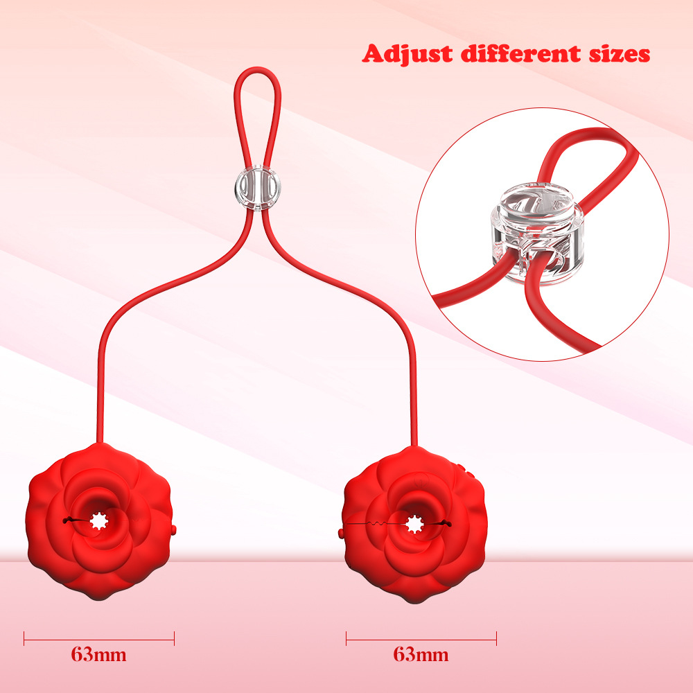 Rose breast clip women's APP remote chest tease sexy breast clip vibration massage adult supplies wholesale generation