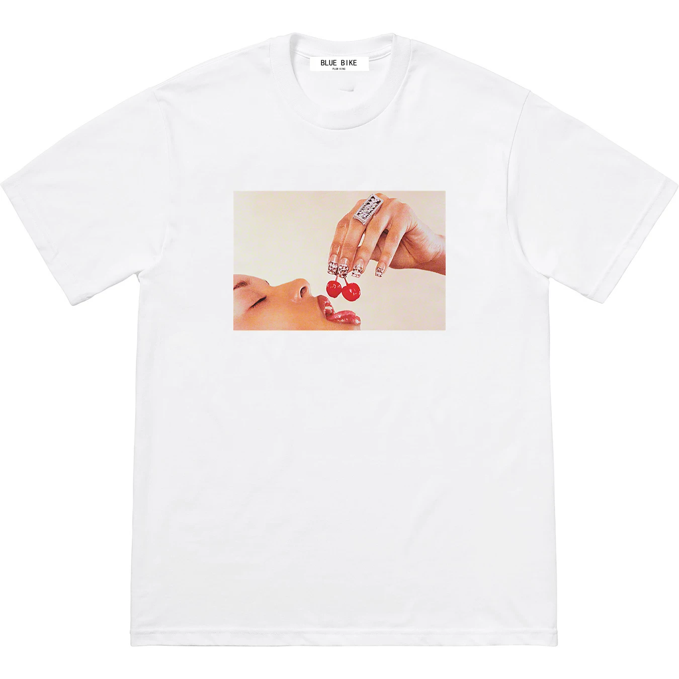 21SS Cherry Tee Women's Loose Short Sleeve Round Neck T-shirt for Men and Women, Couple Style, Trendy