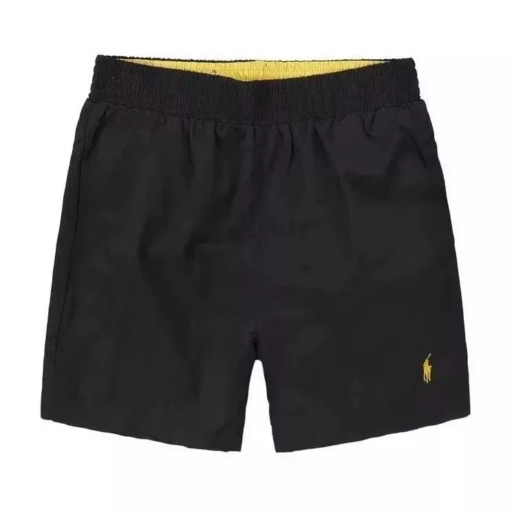 Polo Ralph Lauren black shorts with yellow logo