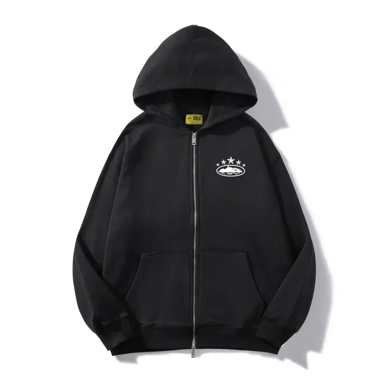 Cross-Border Corteiz Printed American Trendy Brand Casual Cardigan Hooded Sweatshirt High Street Alcatraz Jacket for Men and Women Ins