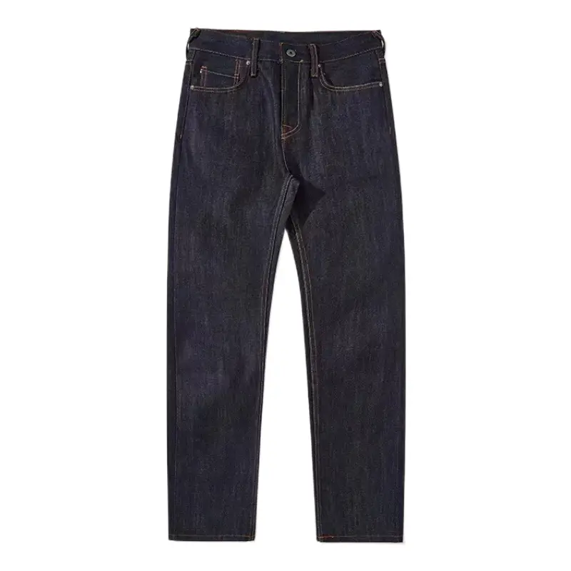 Yuxian Yuxian Comfy Basics Original Color Retro Denim Men American Style Casual Straight Pants Loose Silhouette Business Autumn