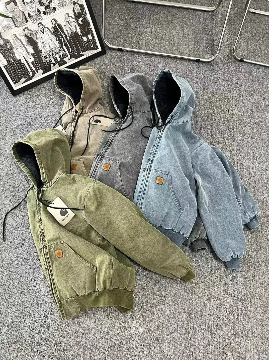 做旧夹克复古棉服外套