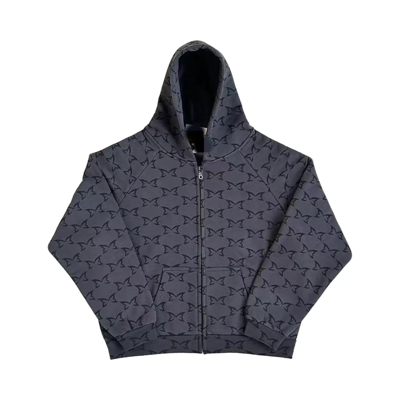 Full-Print Logo Zip-Up Shirt