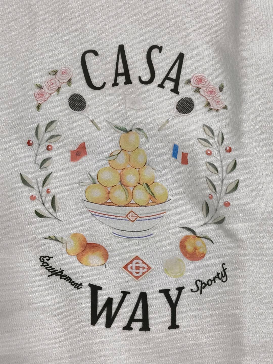 casablanca Casablanca Short Sleeve Heavy 260g American Fashion Brand Niche Loose High Street T-shirt — QC-foto 2