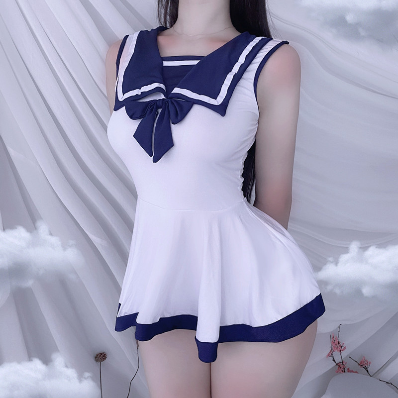 Rainy Night Fantasy Internet Popular Sexy Lingerie Role Play Student Suit Japanese Water Uniform Temptation Navy Suit