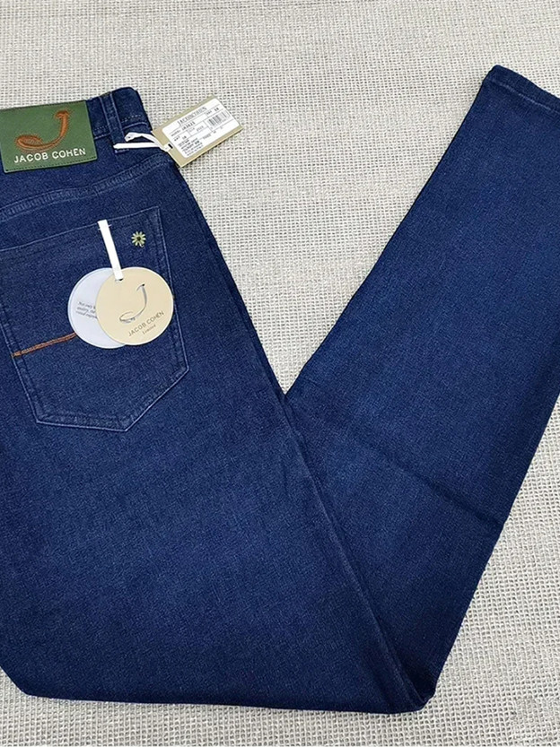 Jacob Cohen Jeans 2025 Autumn and Winter Thick New Casual Straight-Leg Embroidered Comfortable Men's Fashion Trendy Pants