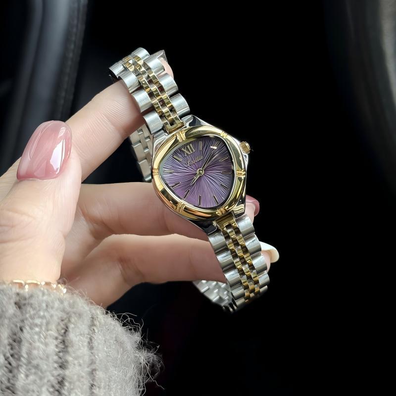 Scottie Retro Futuristic Light Luxury Women's Watch Cross-Border Hot-Selling Heart-Shaped Waterproof Steel Band Quartz Watch for Women