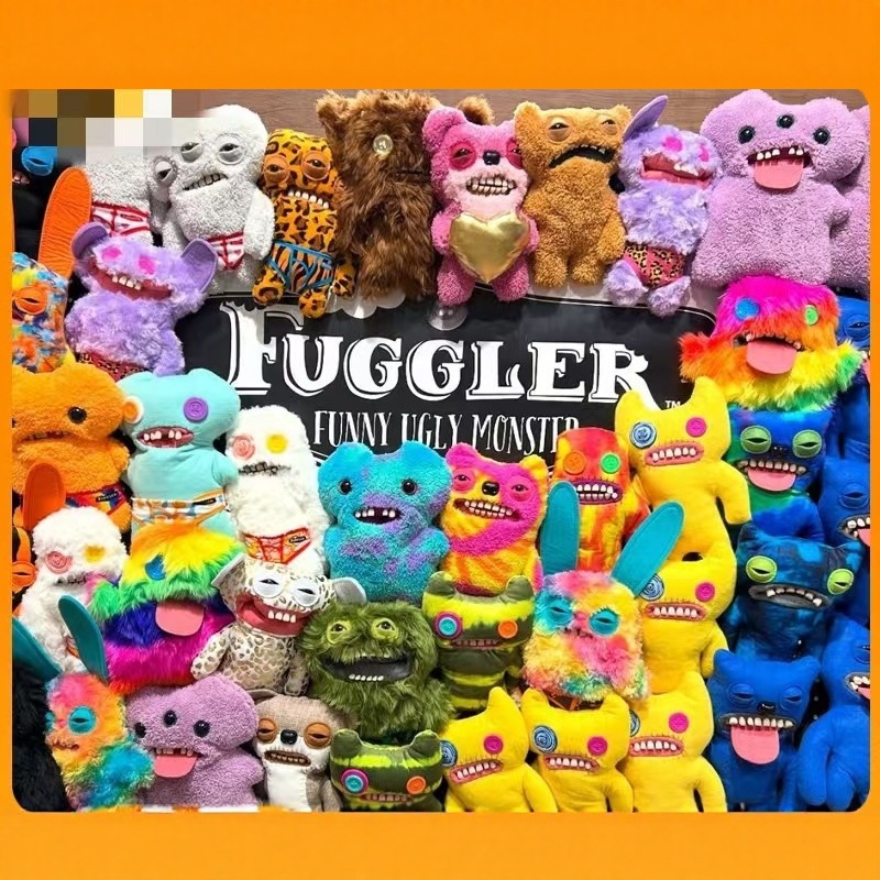 Cute Monster Doll Monster Street Series Teeth Funny Figurine Ugly-Cute Plush Toy Foreign Trade Cross-Border Wholesale QC-foto från 1688 på Qualit.ly