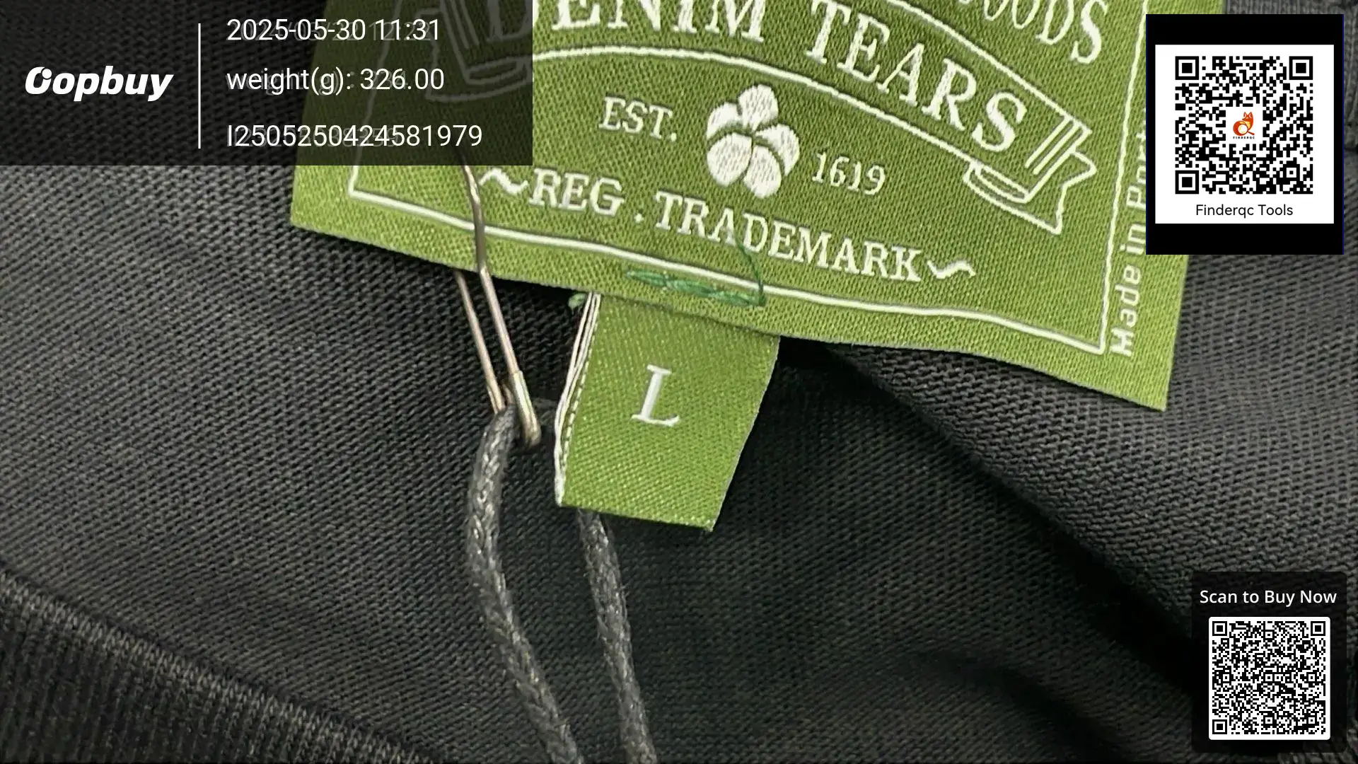 DENIM TEARS EST. 1619 REG. TRADEMARK