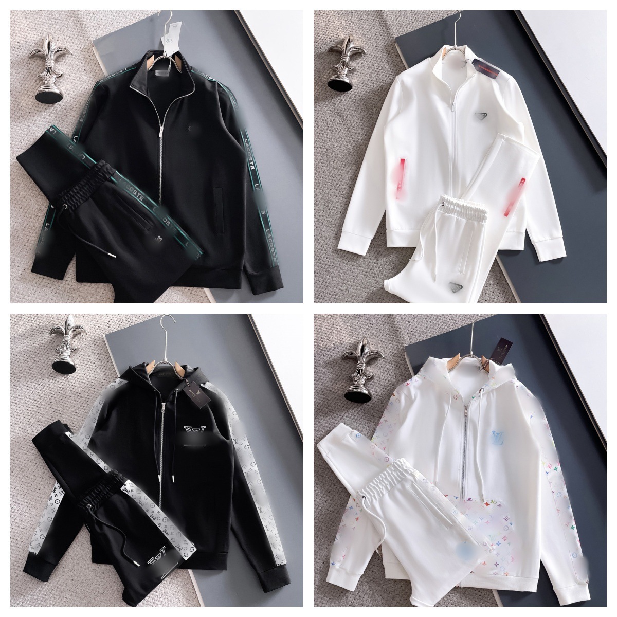 Cross-Border Pujia Version 25 Autumn and Winter New Series Casual Versatile Long-Sleeve Unisex P Sweatshirt and Sweatpants Set Fotografie QC de pe 1688 pe Qualit.ly