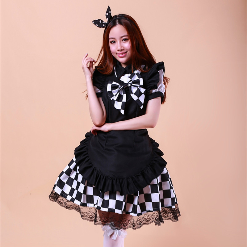 cosplay take a sneak! Naiyako-Naiyako Pack 1 Generation-Black and White Plaid Maid Pack
